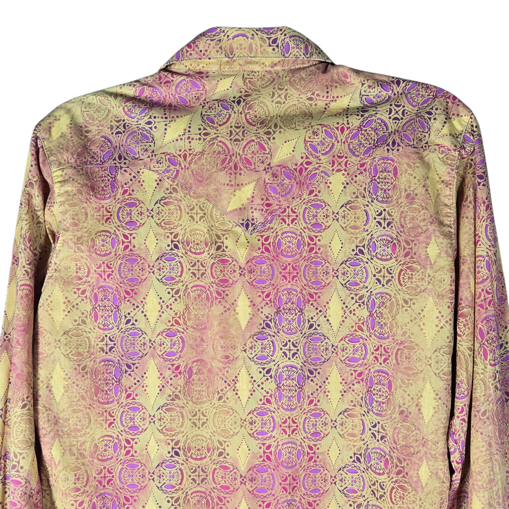 Wrangler Western Shirt Womens Small Pearl Snap Medallion Rodeo Cowgirl Ranch - Picture 7 of 12